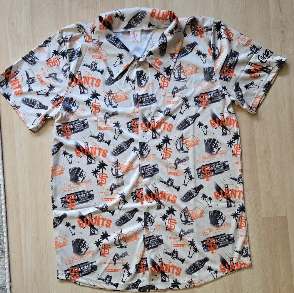 San Francisco Giants Themed Men's Shirt - Orange and Black